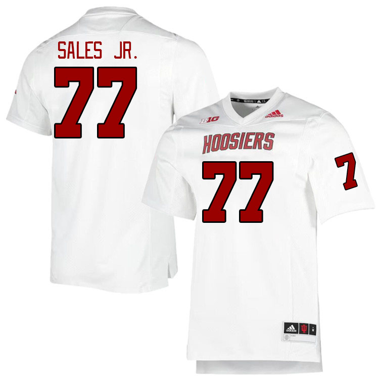 Men #77 Joshua Sales Jr. Indiana Hoosiers College Football Jerseys Stitched-Retro